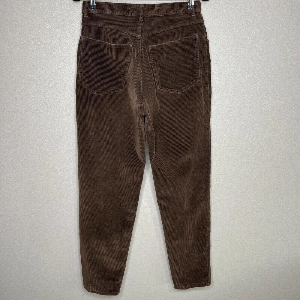 Lauren Ralph Lauren Women's Brown Corduroy High-Rise Tapered Leg Pants Size 10 - Picture 4 of 9
